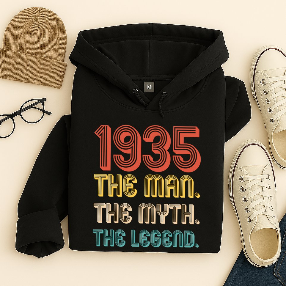 The Man The Myth The Legend 1935 90th Birthday Hoodie