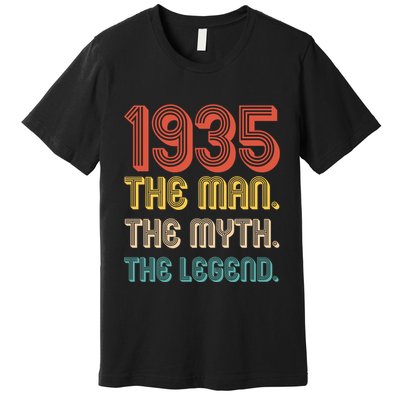 The Man The Myth The Legend 1935 90th Birthday Premium T-Shirt