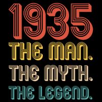 The Man The Myth The Legend 1935 90th Birthday Sustainable Knit Beanie
