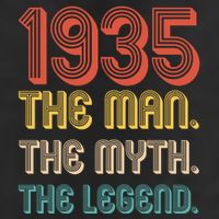 The Man The Myth The Legend 1935 90th Birthday 25L Jumbo Tote