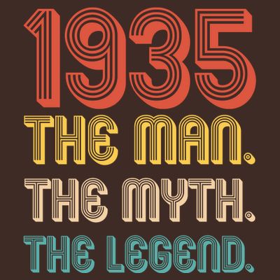 The Man The Myth The Legend 1935 90th Birthday T-Shirt