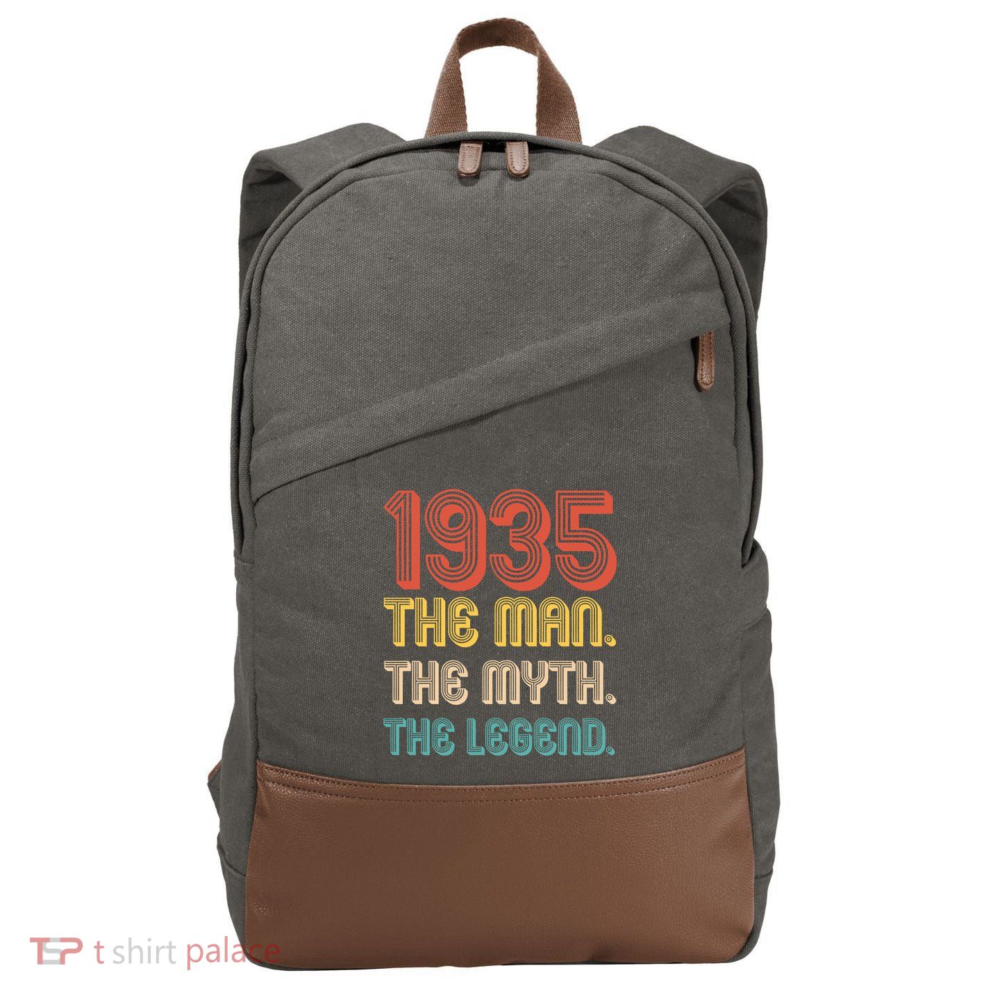 The Man The Myth The Legend 1935 90th Birthday Cotton Canvas Backpack