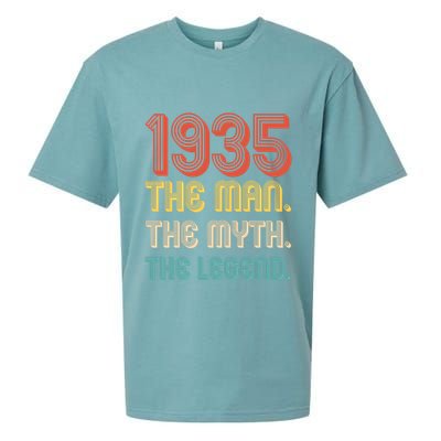 The Man The Myth The Legend 1935 90th Birthday Sueded Cloud Jersey T-Shirt