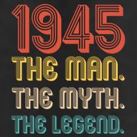The Man The Myth The Legend 1945 80th Birthday Golf Towel