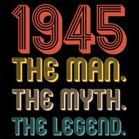 The Man The Myth The Legend 1945 80th Birthday Kids T-Shirt
