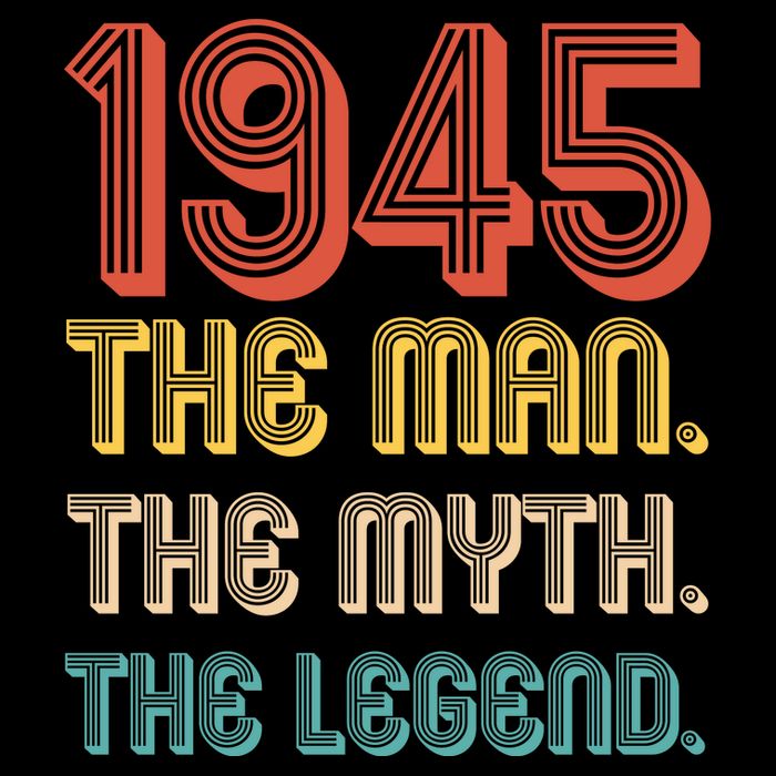 The Man The Myth The Legend 1945 80th Birthday Kids T-Shirt