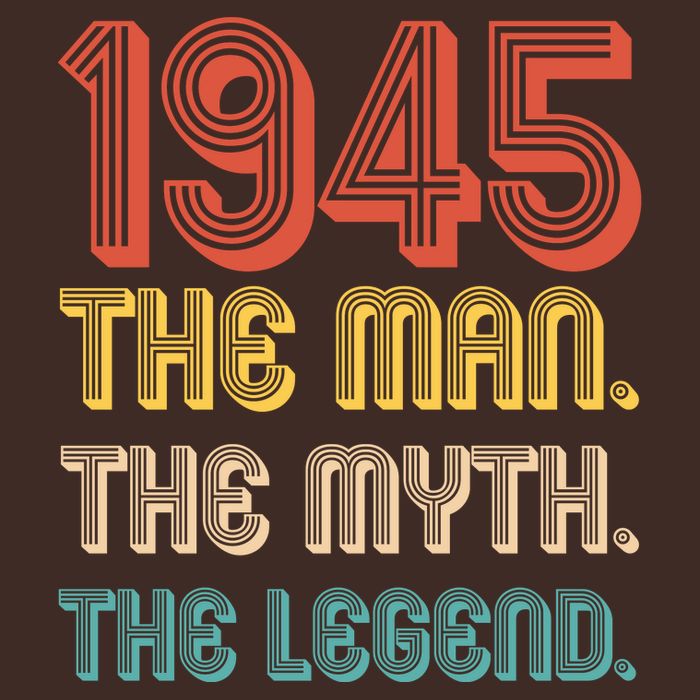 The Man The Myth The Legend 1945 80th Birthday Poster