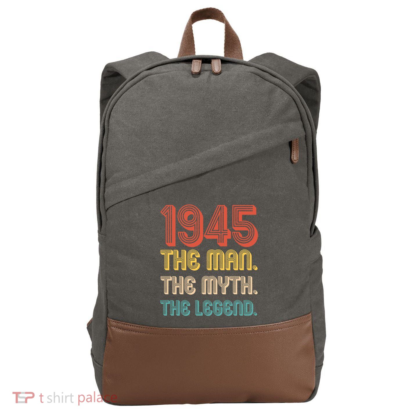 The Man The Myth The Legend 1945 80th Birthday Cotton Canvas Backpack