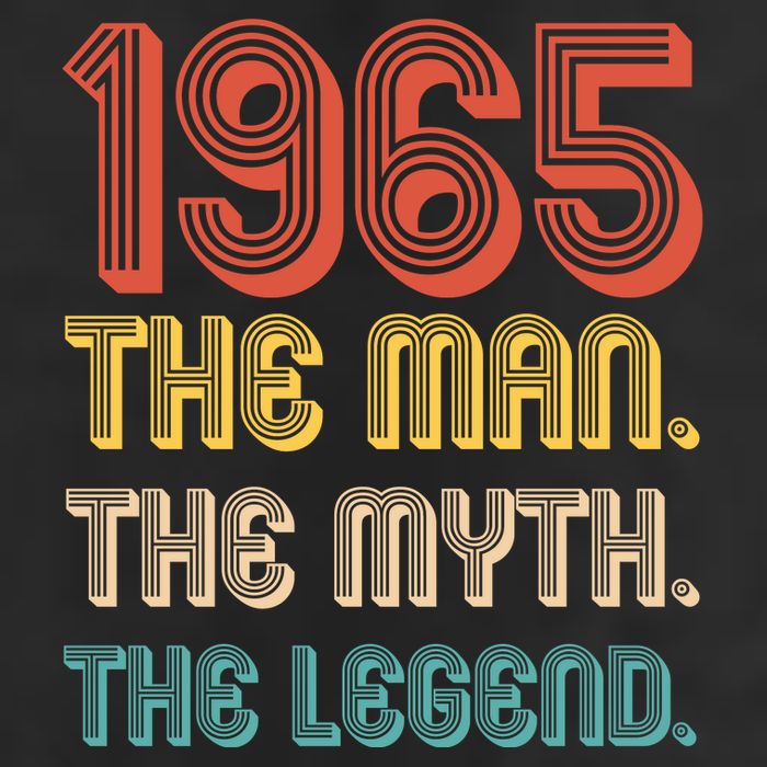 The Man The Myth The Legend 1965 60th Birthday 7 Panel Mesh Trucker Snapback Hat