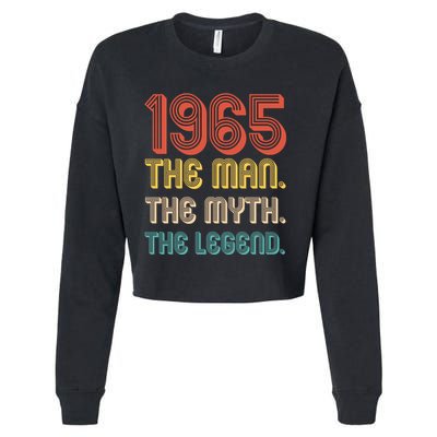 The Man The Myth The Legend 1965 60th Birthday Cropped Pullover Crew