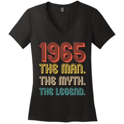 The Man The Myth The Legend 1965 60th Birthday Women's V-Neck T-Shirt