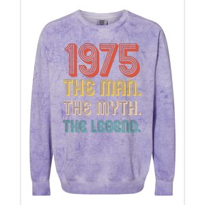 The Man The Myth The Legend 1975 50th Birthday Colorblast Crewneck Sweatshirt