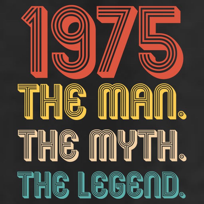 The Man The Myth The Legend 1975 50th Birthday 7 Panel Mesh Trucker Snapback Hat