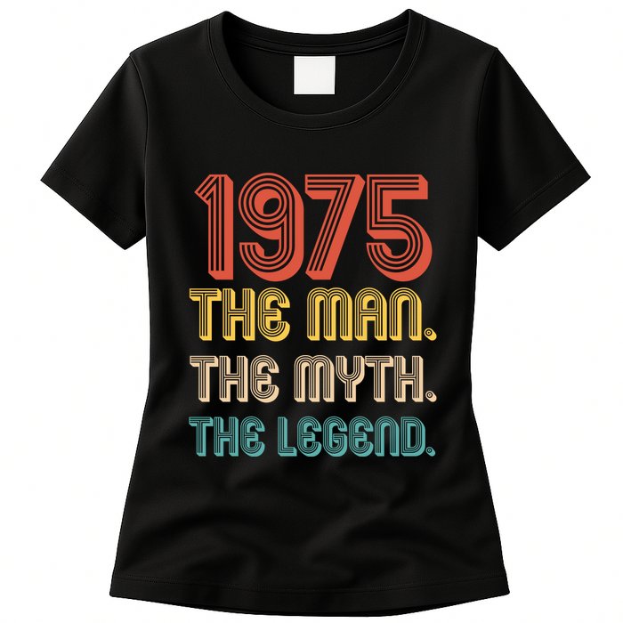 The Man The Myth The Legend 1975 50th Birthday Womens T-Shirt