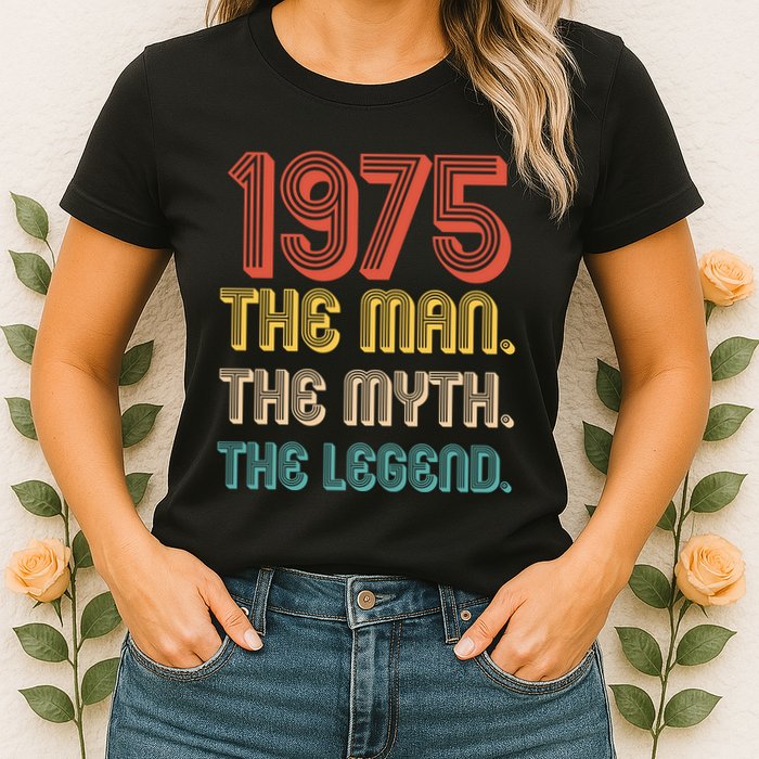 The Man The Myth The Legend 1975 50th Birthday Womens T-Shirt