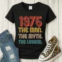 The Man The Myth The Legend 1975 50th Birthday Womens T-Shirt