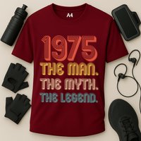 The Man The Myth The Legend 1975 50th Birthday Cooling Performance Crew T-Shirt