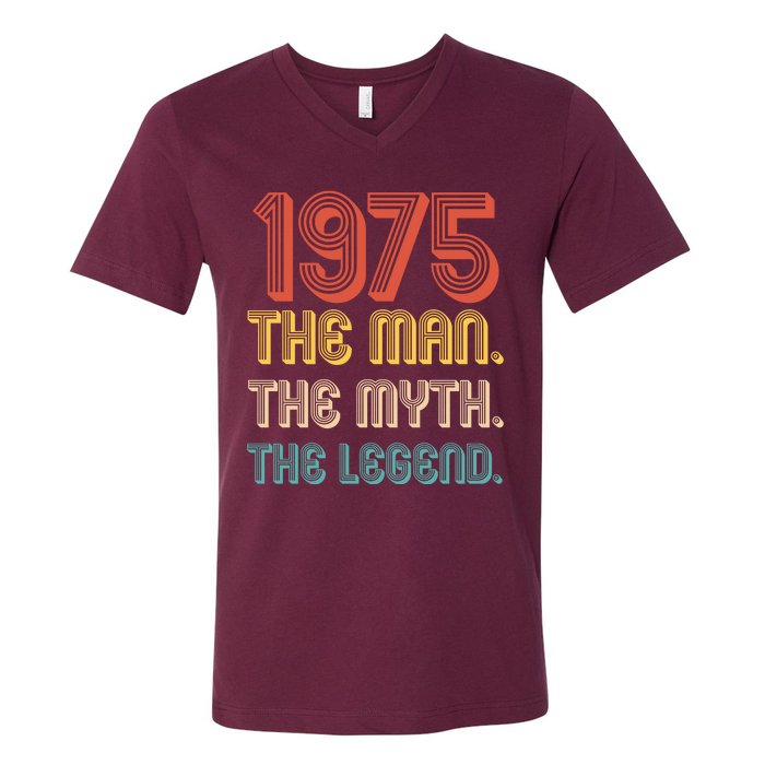 The Man The Myth The Legend 1975 50th Birthday V-Neck T-Shirt