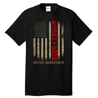 Trump never surrender 2024 Mugshot Tall T-Shirt