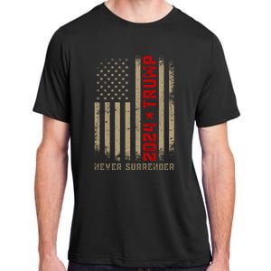 Trump never surrender 2024 Mugshot Adult ChromaSoft Performance T-Shirt