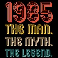 The Man The Myth The Legend 1985 40th Birthday Button