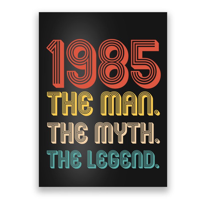 The Man The Myth The Legend 1985 40th Birthday Poster