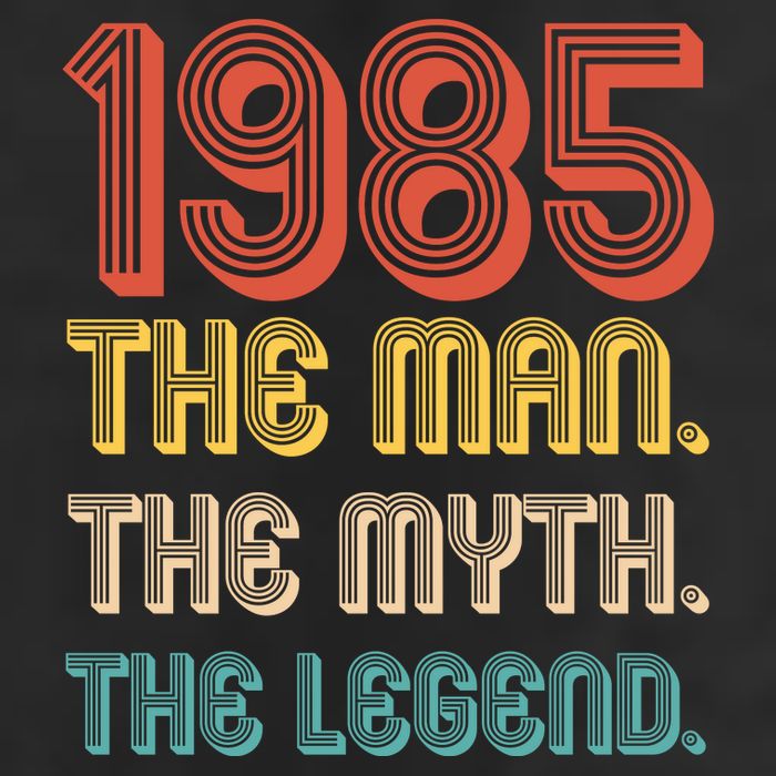 The Man The Myth The Legend 1985 40th Birthday Golf Towel