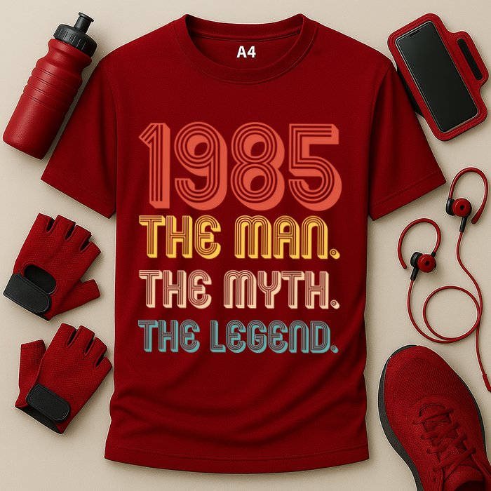 The Man The Myth The Legend 1985 40th Birthday Cooling Performance Crew T-Shirt