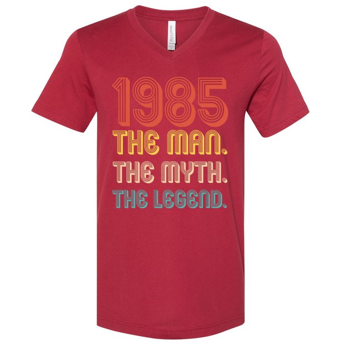 The Man The Myth The Legend 1985 40th Birthday V-Neck T-Shirt