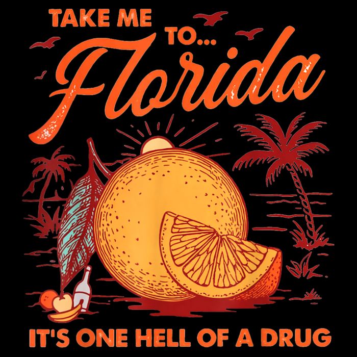 Take Me To Florida ItS One Hell Of A Drug Funny Beach 16 in Basic Backpack