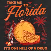 Take Me To Florida ItS One Hell Of A Drug Funny Beach 25L Jumbo Tote