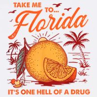 Take Me To Florida ItS One Hell Of A Drug Funny Beach Cooling Performance Crew T-Shirt
