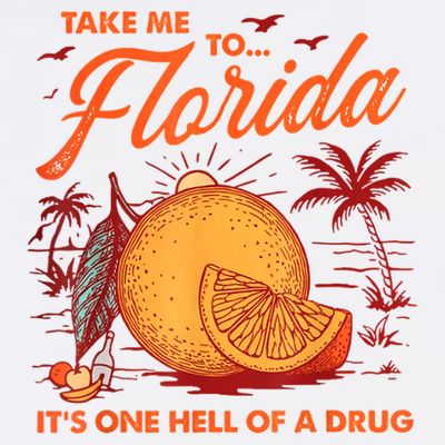 Take Me To Florida ItS One Hell Of A Drug Funny Beach T-Shirt