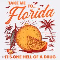 Take Me To Florida ItS One Hell Of A Drug Funny Beach Tall T-Shirt