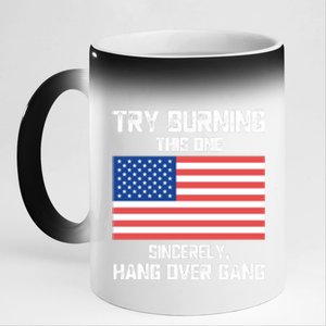 Tom Macdonald Try Burning This One Sincerely Hang Over Gang 11oz Black Color Changing Mug