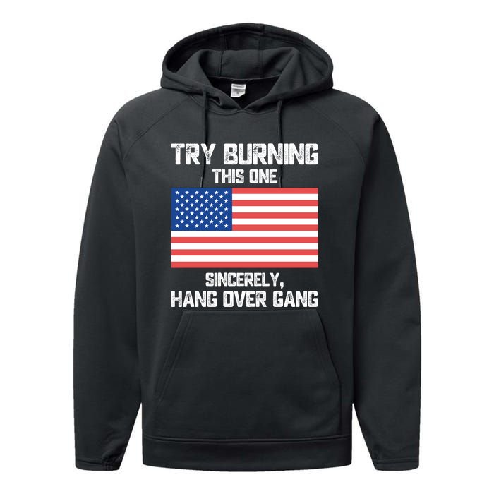 Tom Macdonald Try Burning This One Sincerely Hang Over Gang Performance Fleece Hoodie