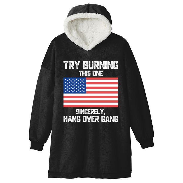 Tom Macdonald Try Burning This One Sincerely Hang Over Gang Hooded Wearable Blanket