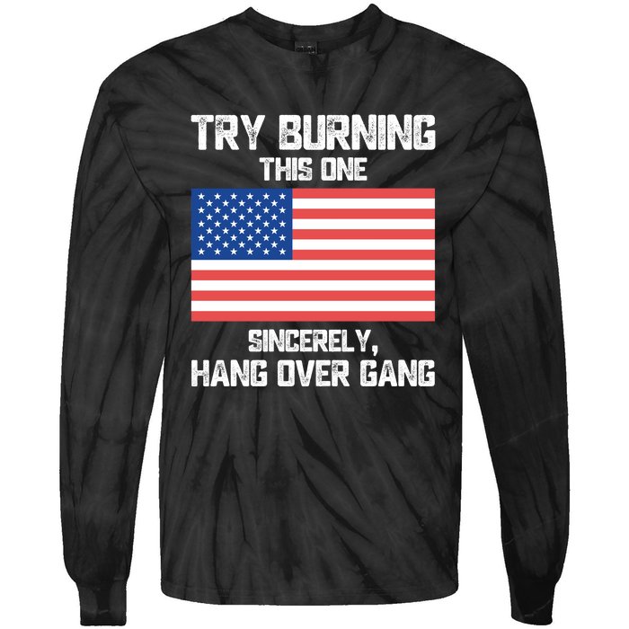 Tom Macdonald Try Burning This One Sincerely Hang Over Gang Tie-Dye Long Sleeve Shirt