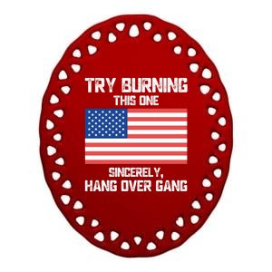 Tom Macdonald Try Burning This One Sincerely Hang Over Gang Ceramic Oval Ornament