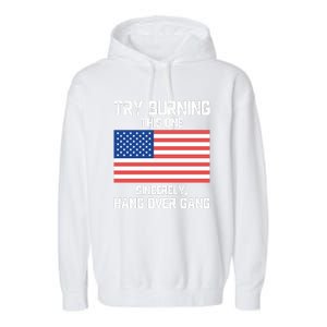 Tom Macdonald Try Burning This One Sincerely Hang Over Gang Garment-Dyed Fleece Hoodie