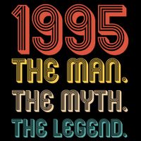 The Man The Myth The Legend 1995 30th Birthday Button