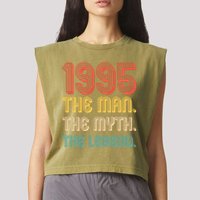 The Man The Myth The Legend 1995 30th Birthday Garment-Dyed Women's Muscle Tee