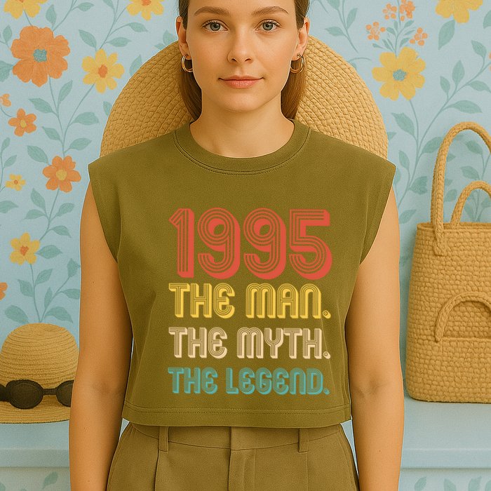The Man The Myth The Legend 1995 30th Birthday Garment-Dyed Women's Muscle Tee