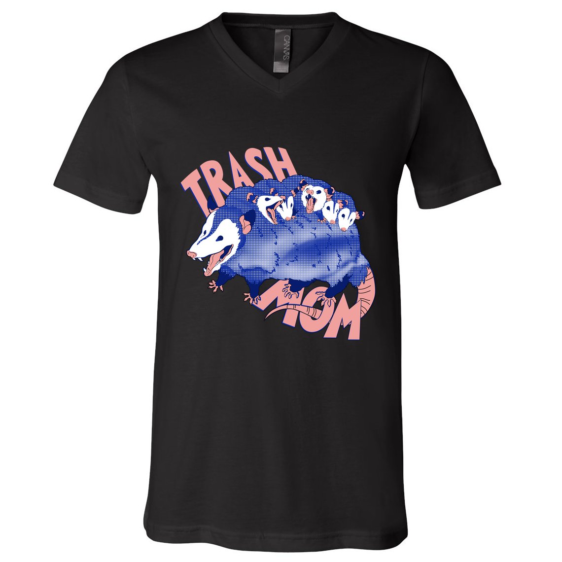 Trash Mom Trash Panda Racoon Meme V-Neck T-Shirt