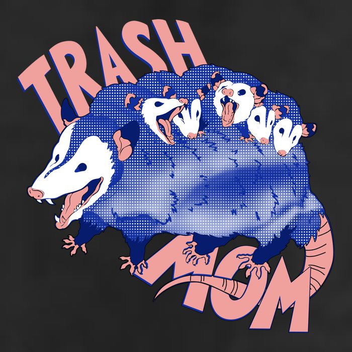 Trash Mom Trash Panda Racoon Meme 11oz C Handle Ceramic Mug