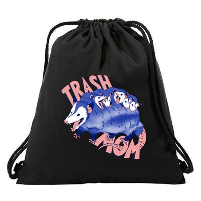 Trash Mom Trash Panda Racoon Meme Drawstring Bag