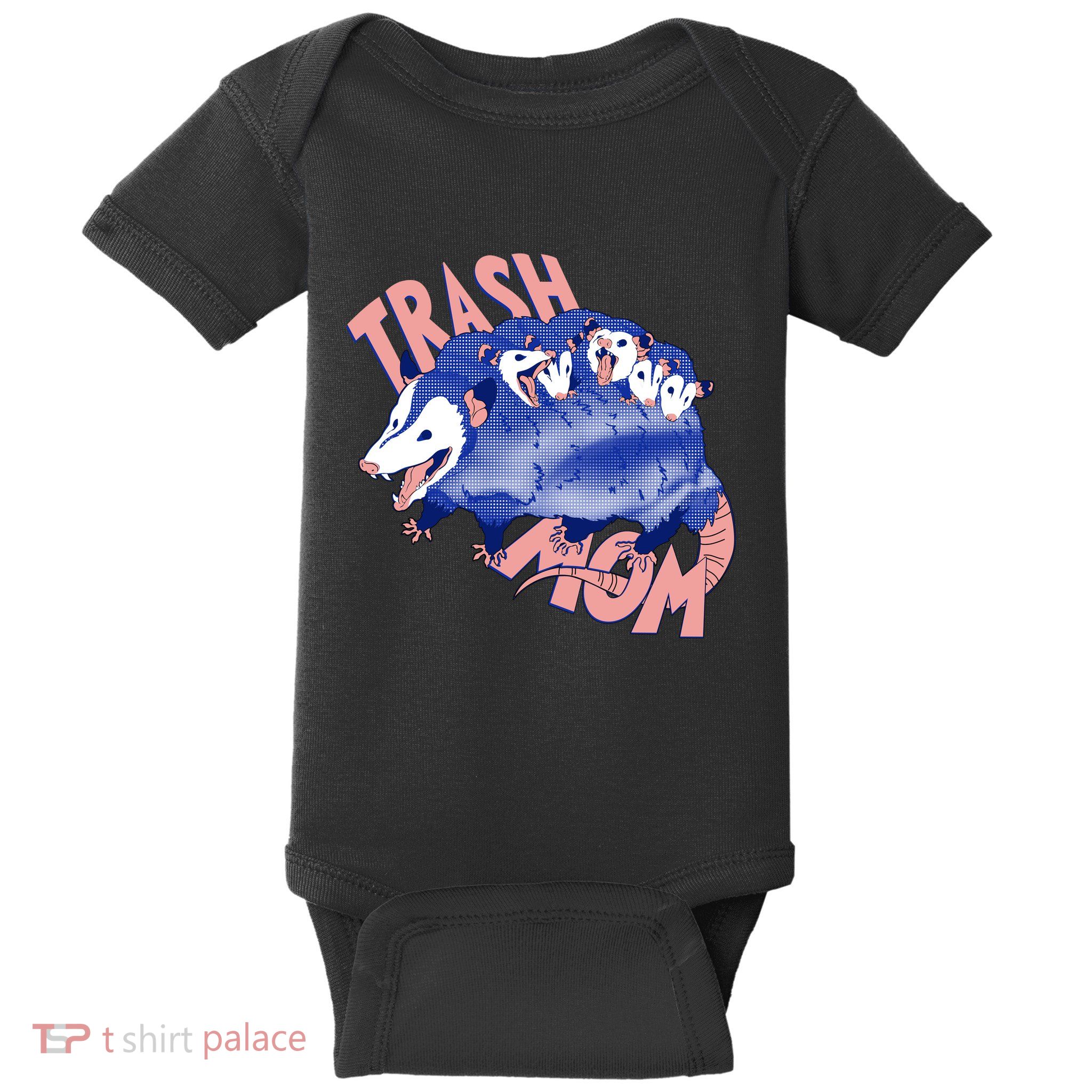 Trash Mom Trash Panda Racoon Meme Baby Bodysuit