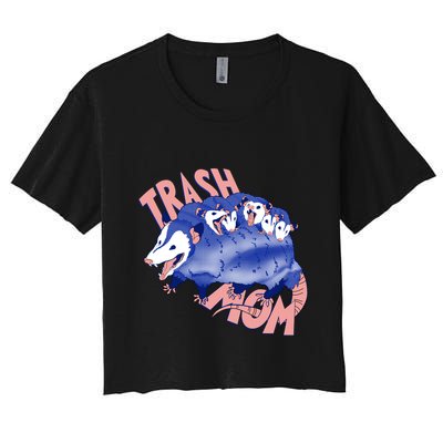 Trash Mom Trash Panda Racoon Meme Crop Top
