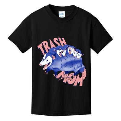 Trash Mom Trash Panda Racoon Meme Kids T-Shirt