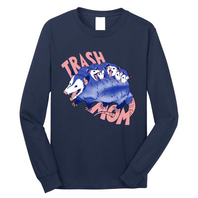 Trash Mom Trash Panda Racoon Meme Long Sleeve Shirt